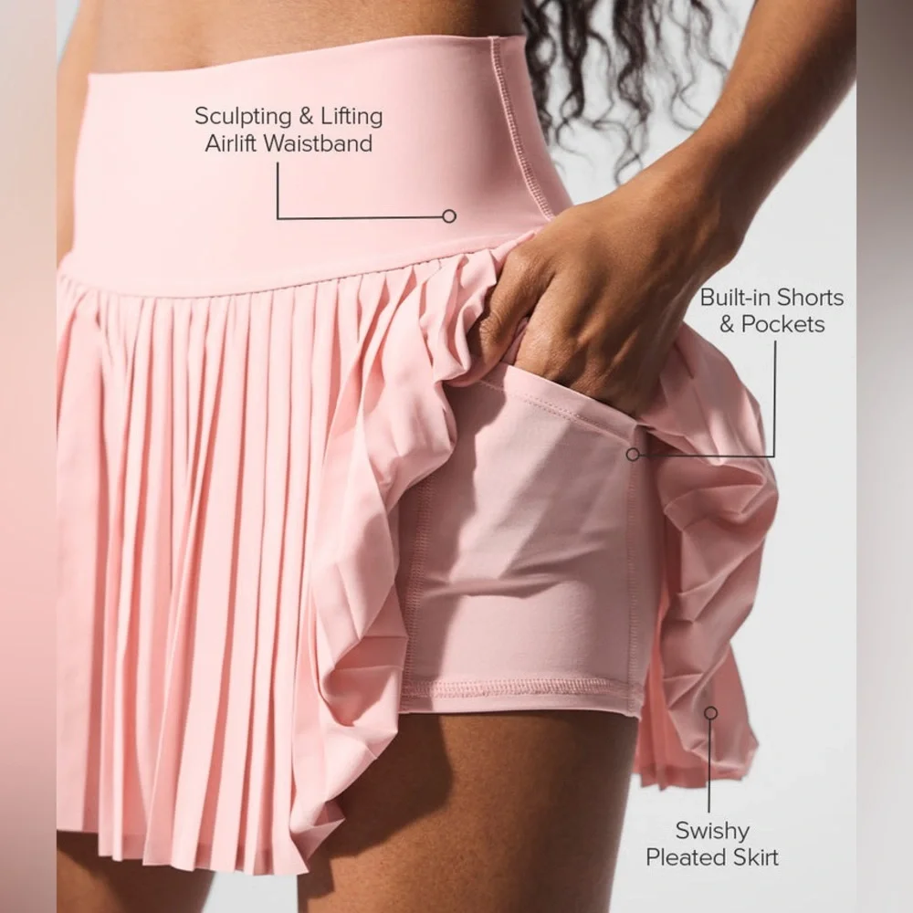 Alo Grand Slam Tennis Skirt NWT Pink Quartz